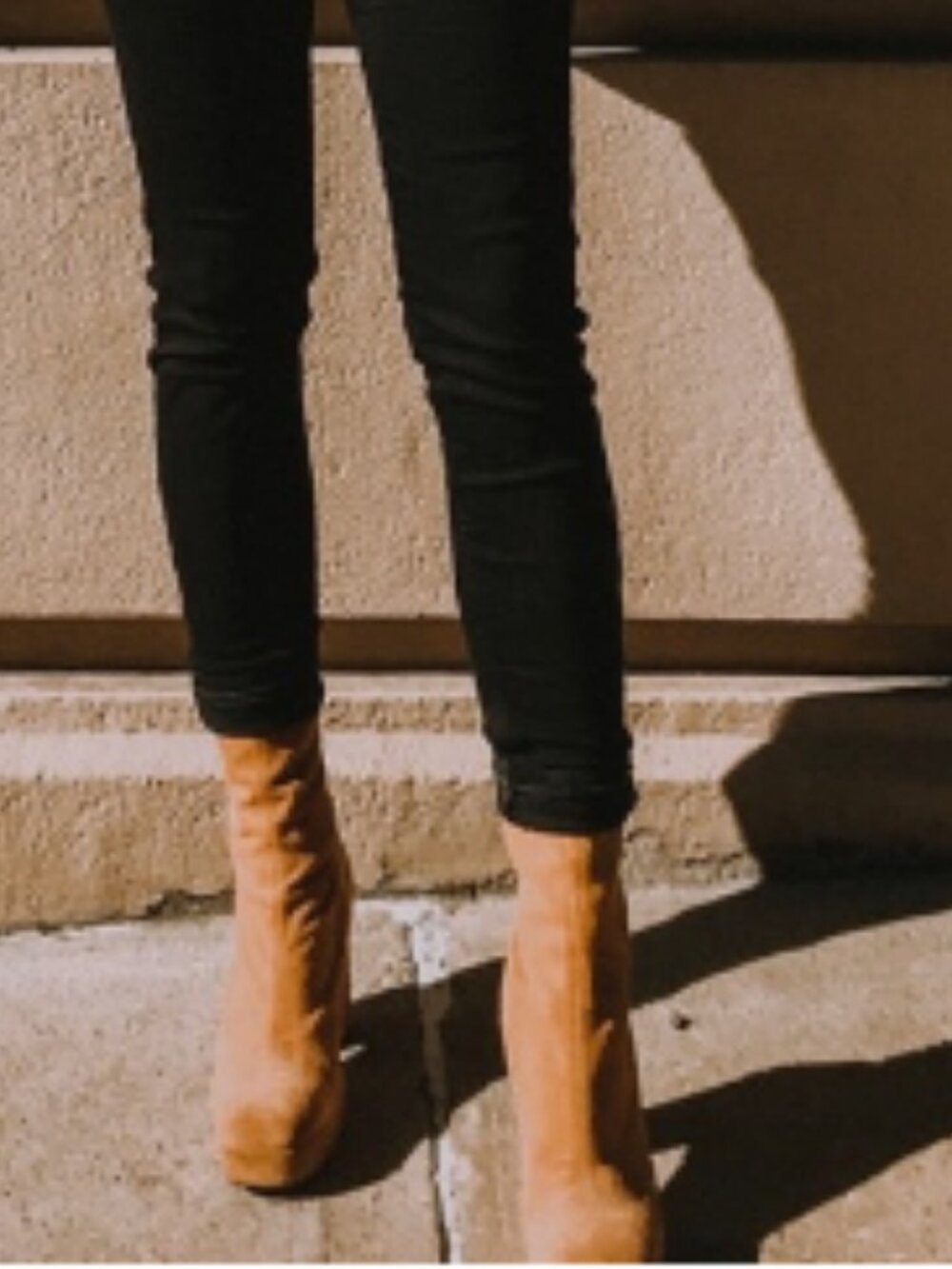 Free People Day For Night Suede Platform Ankle Boots in Cognac Tan Size 38